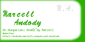 marcell andody business card